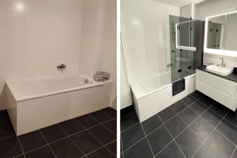 Modernes Bad nach Sanierung